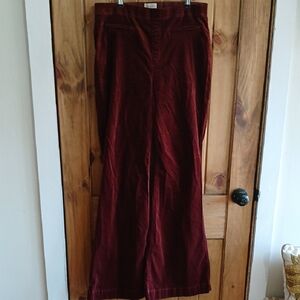 Anthropologie Pilcro Stretch Velvet Flare Leg Pants - 32